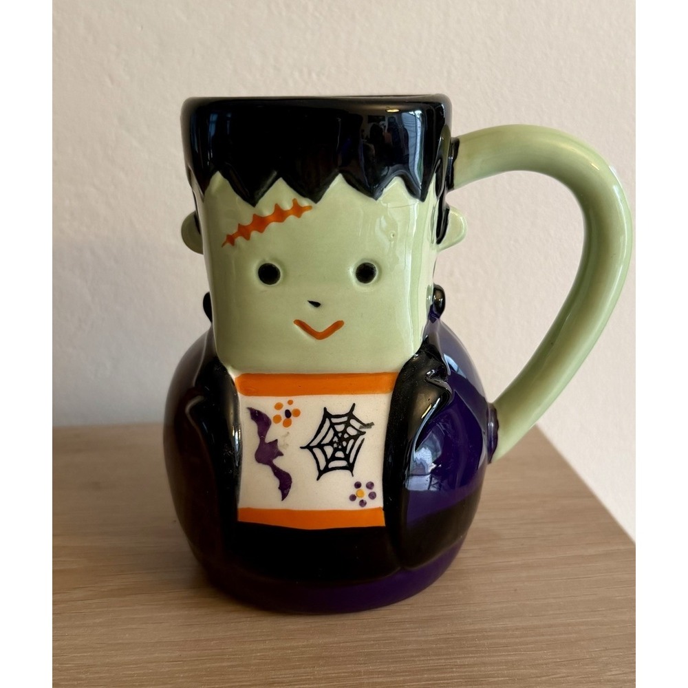 Temp-Tations By Tara Frankenstein Mug 16 Oz 5 1/2" Tall Halloween Seasonal